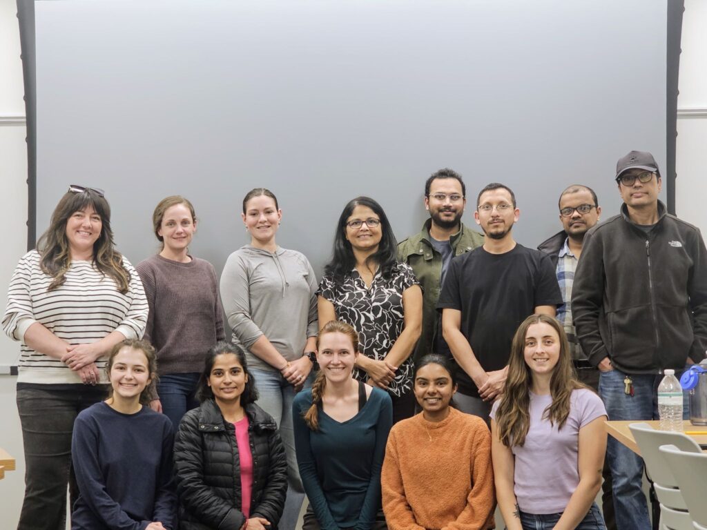 Photo presents the lab memebers of Soil Management Lab at Cecilia's grad celebration