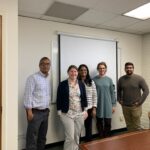 Amanda Kramer at her MS Thesis defense, pictured with her Advisory Committee