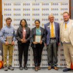 Dr. Jagadamma with her award for the UT Graduate Student Senate's Graduate Research mentor of the Year award, also pictured with other UT faculty.