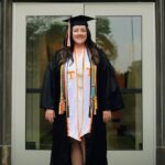 Amber Gunter wearing her graduation cap and gown